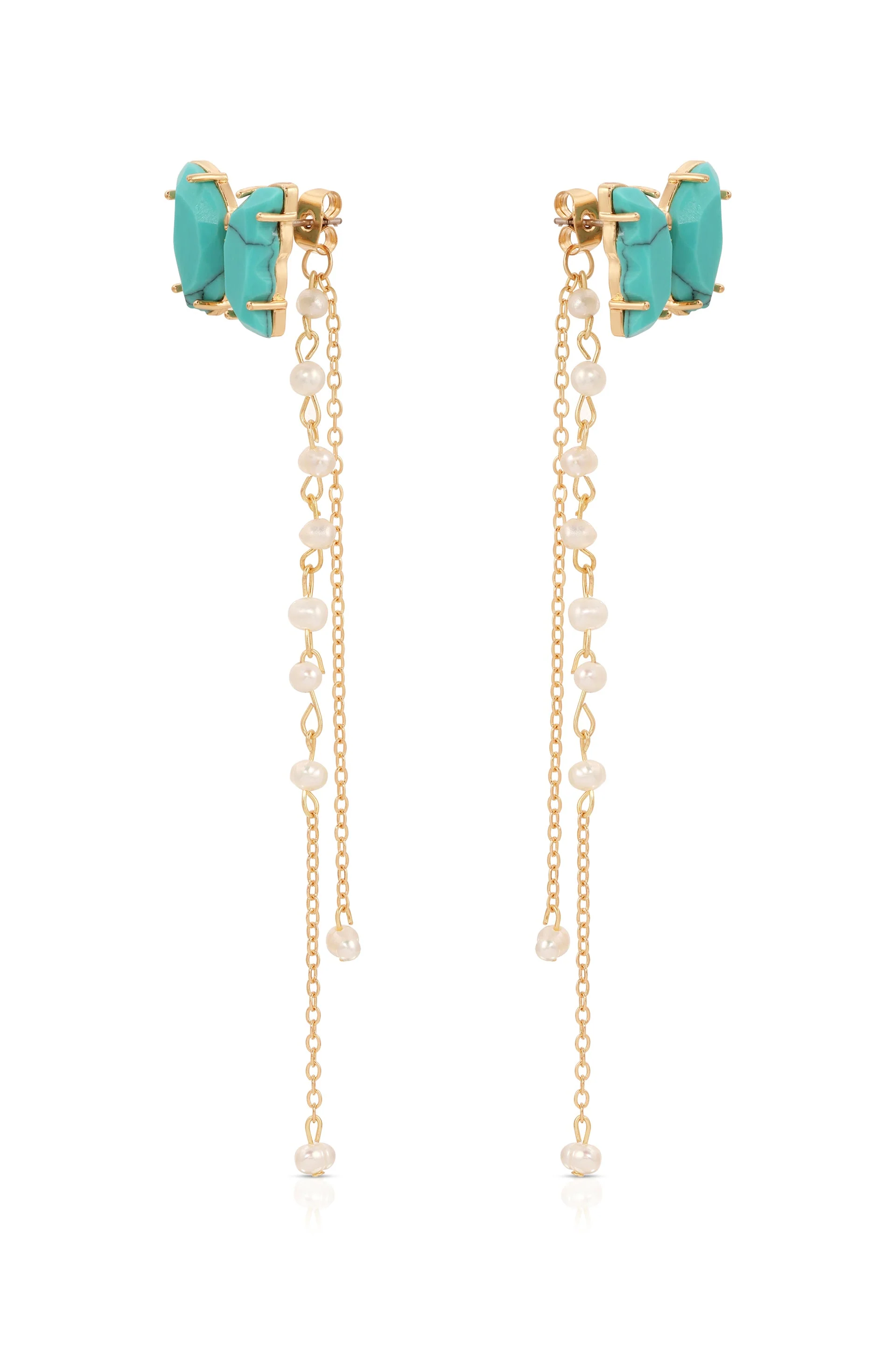 Turquoise Butterfly Dangle Earrings - Image 4