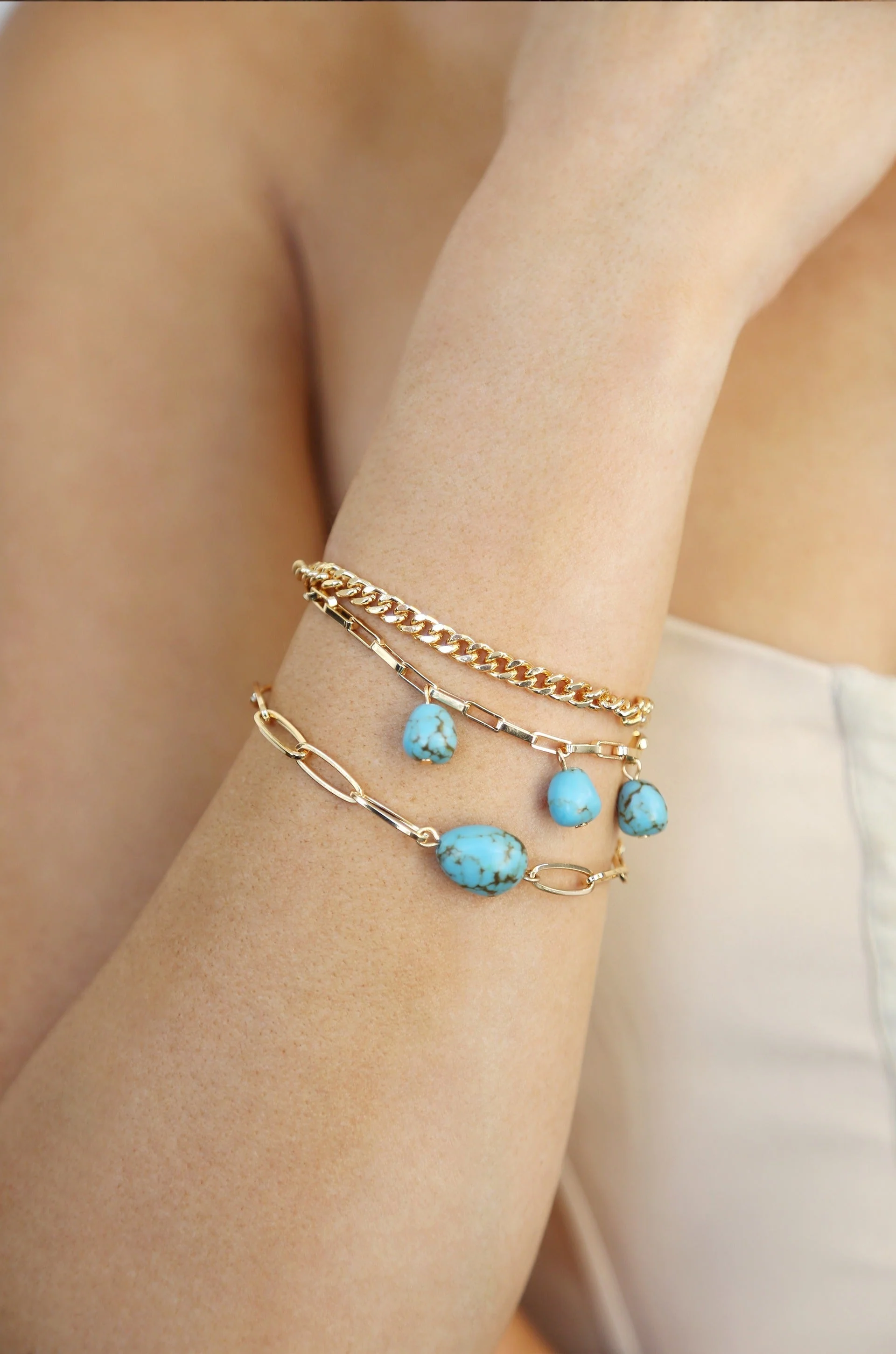 Turquoise Nugget Bracelet Set - Image 6