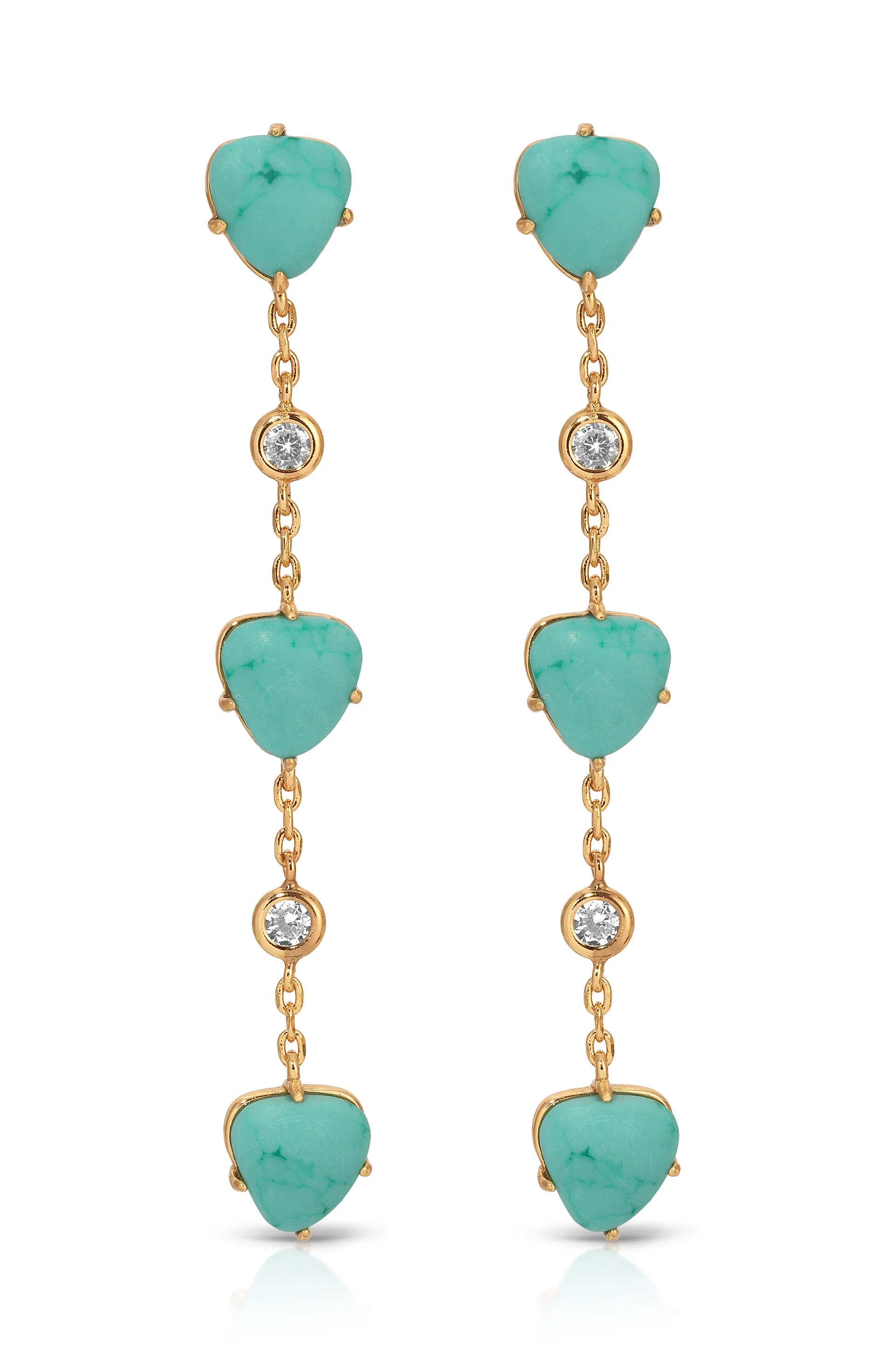 Turquoise Solstice Dangle Earrings - Image 2