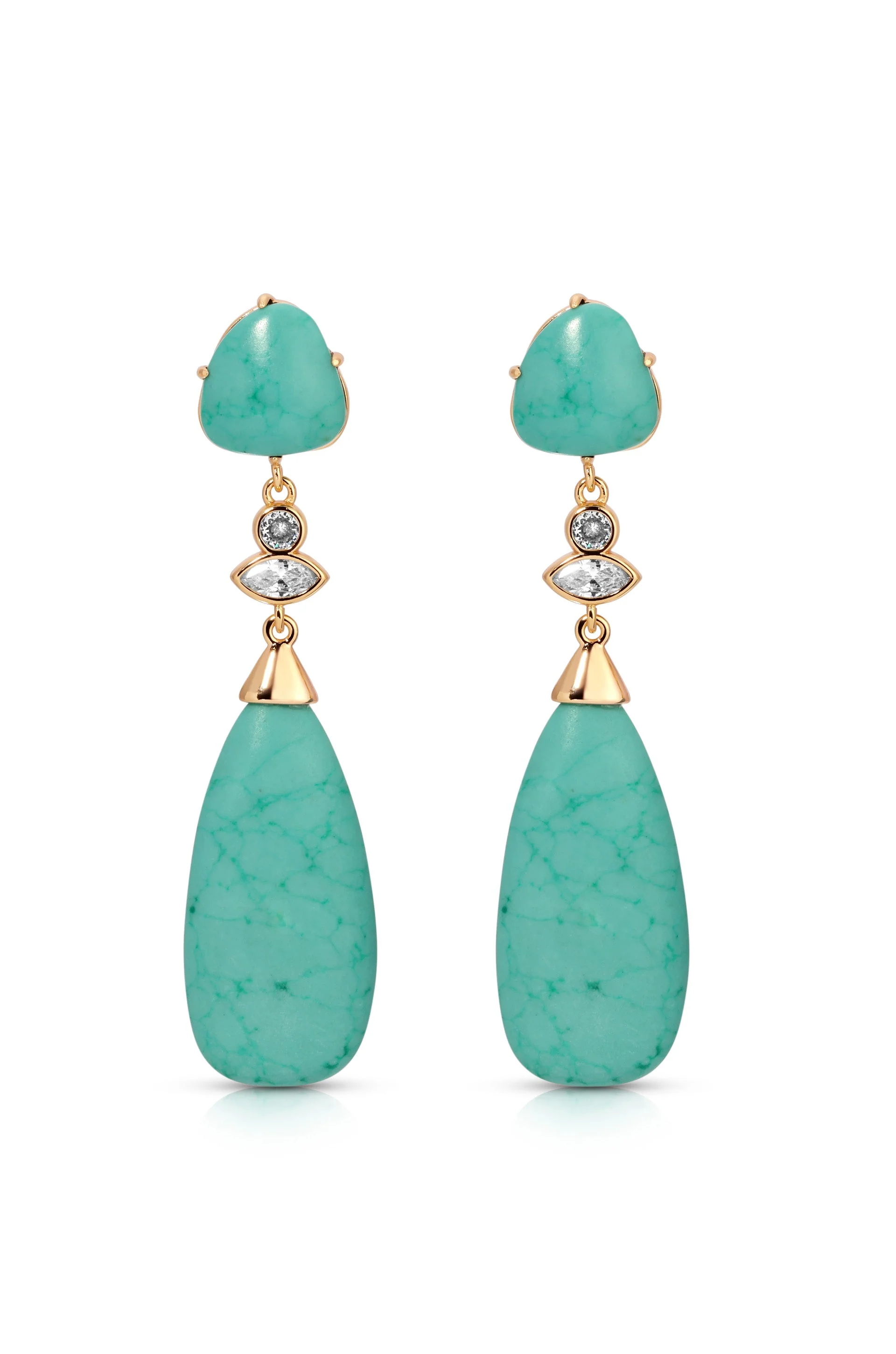 Turquoise Solstice Drop Earrings - Image 2