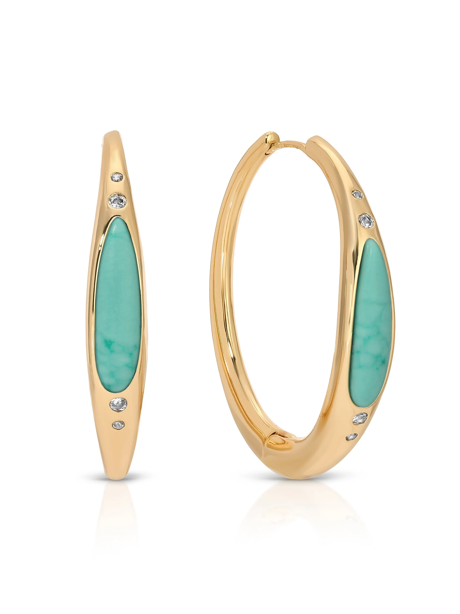 Turquoise Solstice Hoops - Image 3