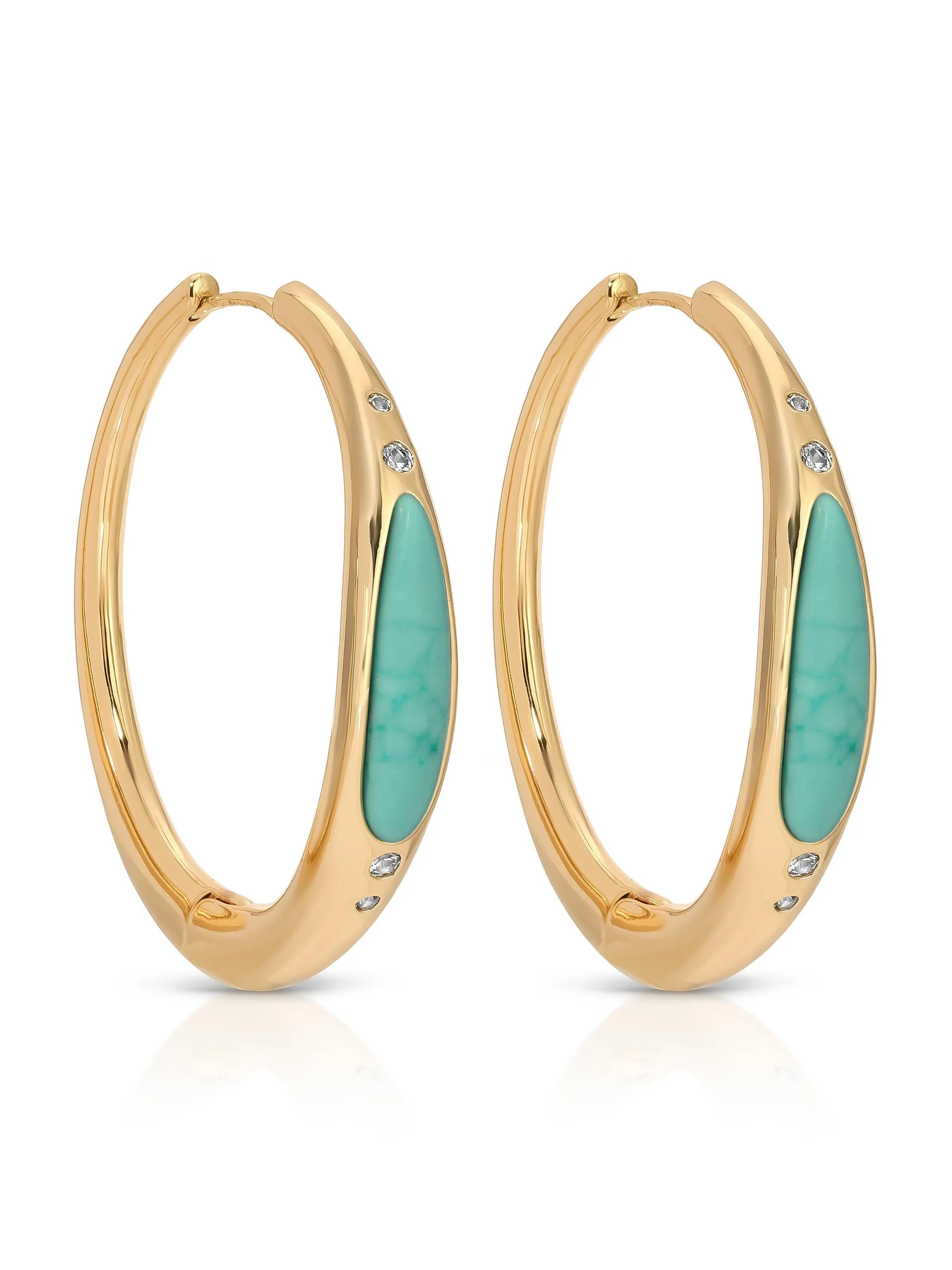 Turquoise Solstice Hoops - Image 5