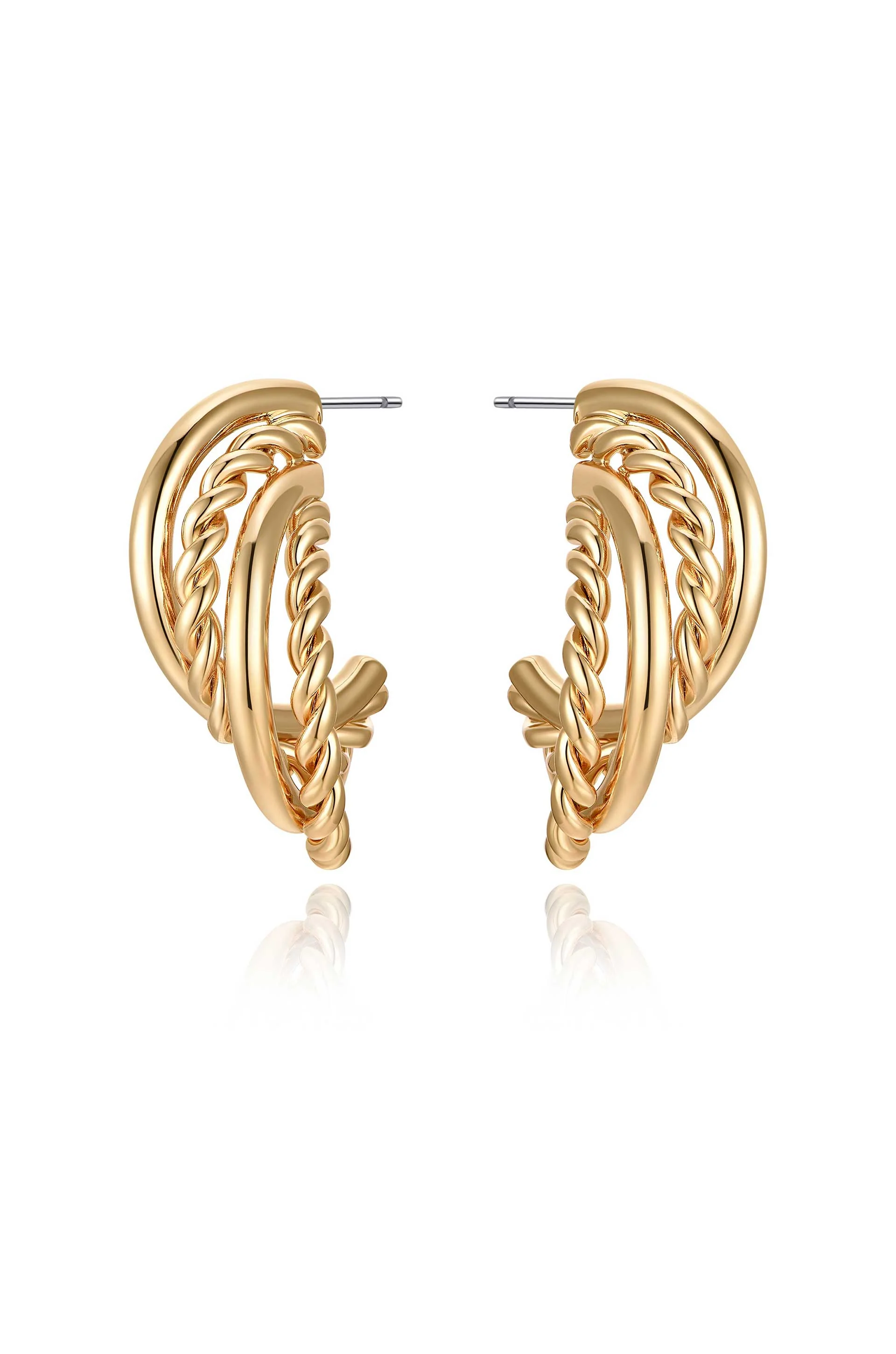 Twists and Turns Hoop Earrings - Image 4