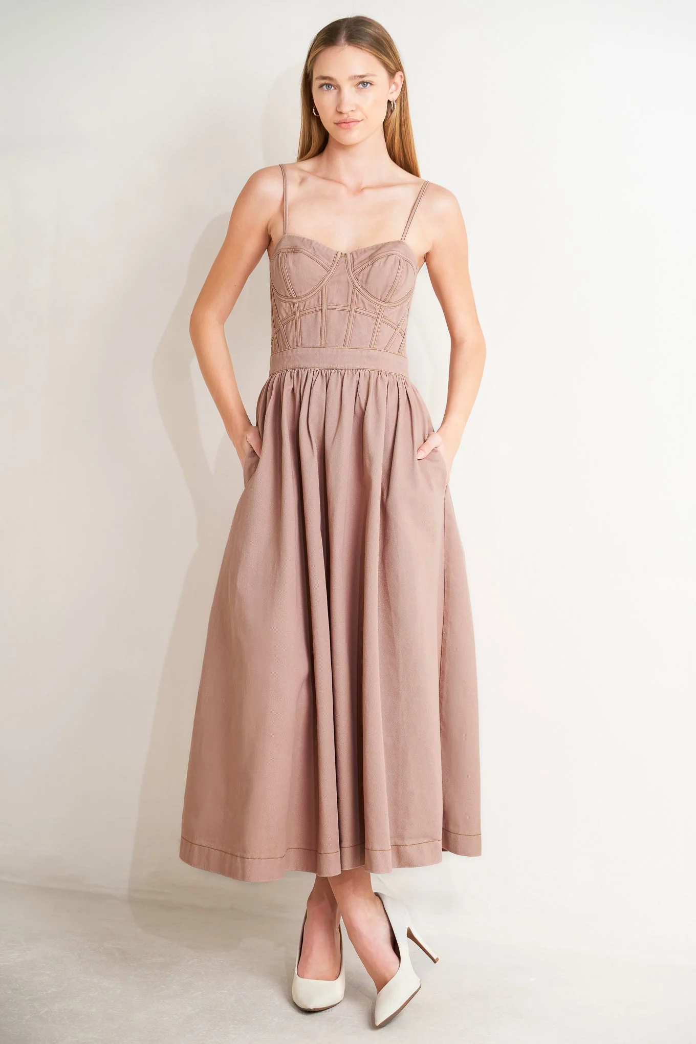 UNDERSTATED GLAM BUSTIER MIDI DRESS - Image 6