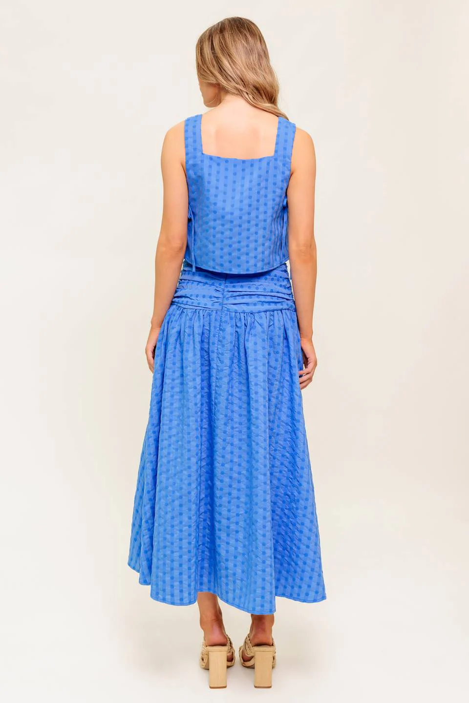 URBAN AFFAIR TOP & SKIRT SET - BLUE - Image 2