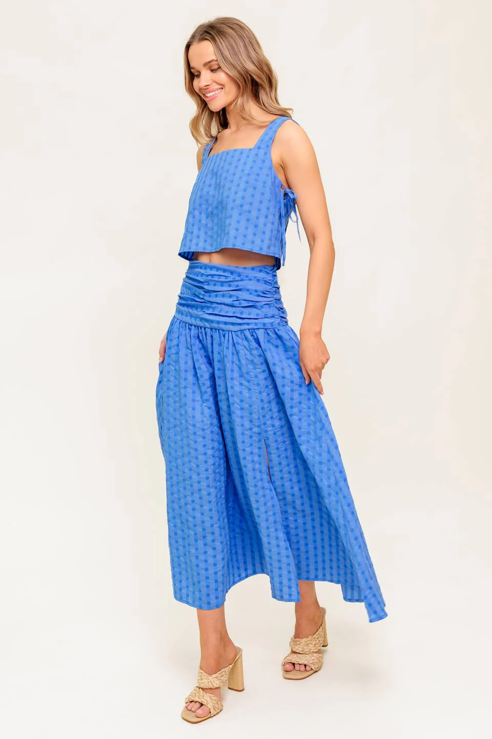 URBAN AFFAIR TOP & SKIRT SET - BLUE - Image 7