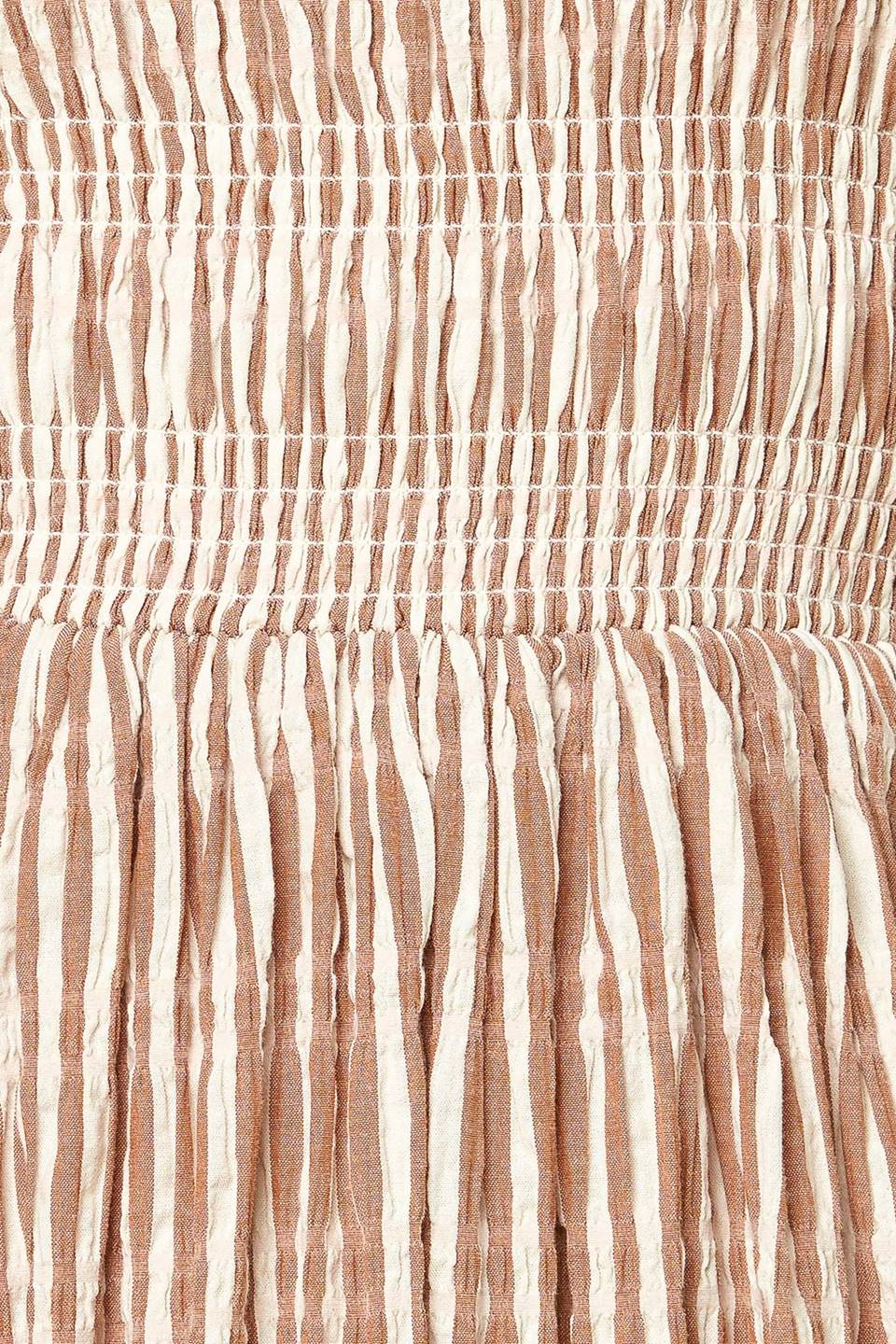 VALHALLA BROWN STRIPED MIDI DRESS - Image 7