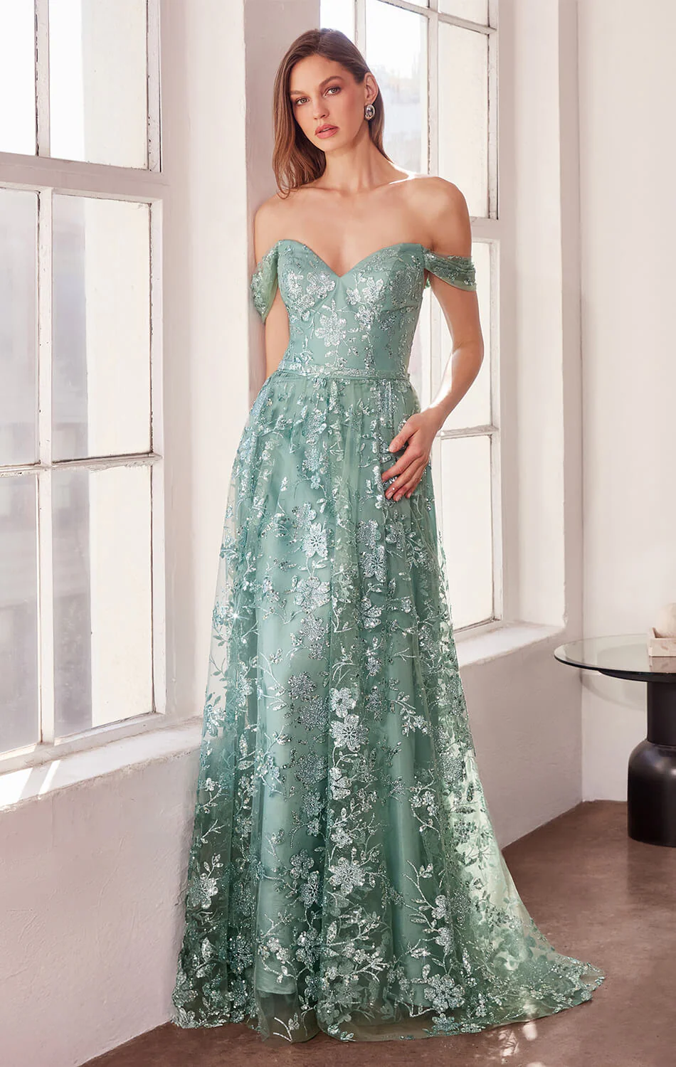 Veronica Gown - Glitter Print A-line Dress - Image 5