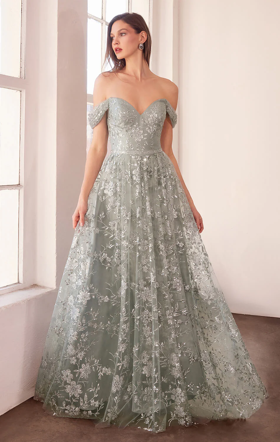 Veronica Gown - Glitter Print A-line Dress - Image 6