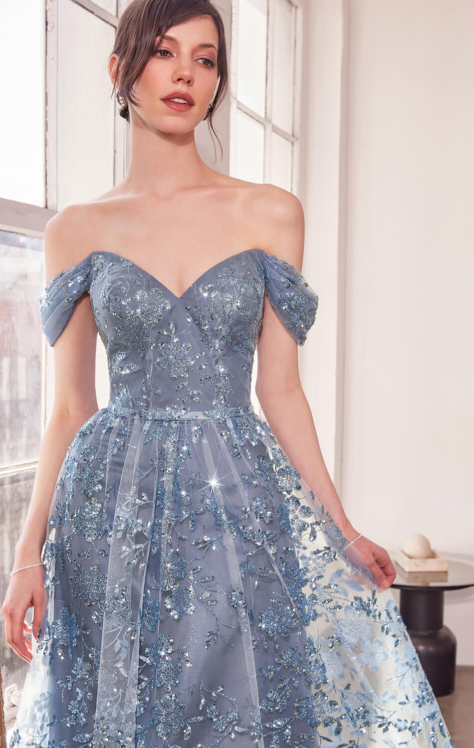 Veronica Gown - Glitter Print A-line Dress - Image 8