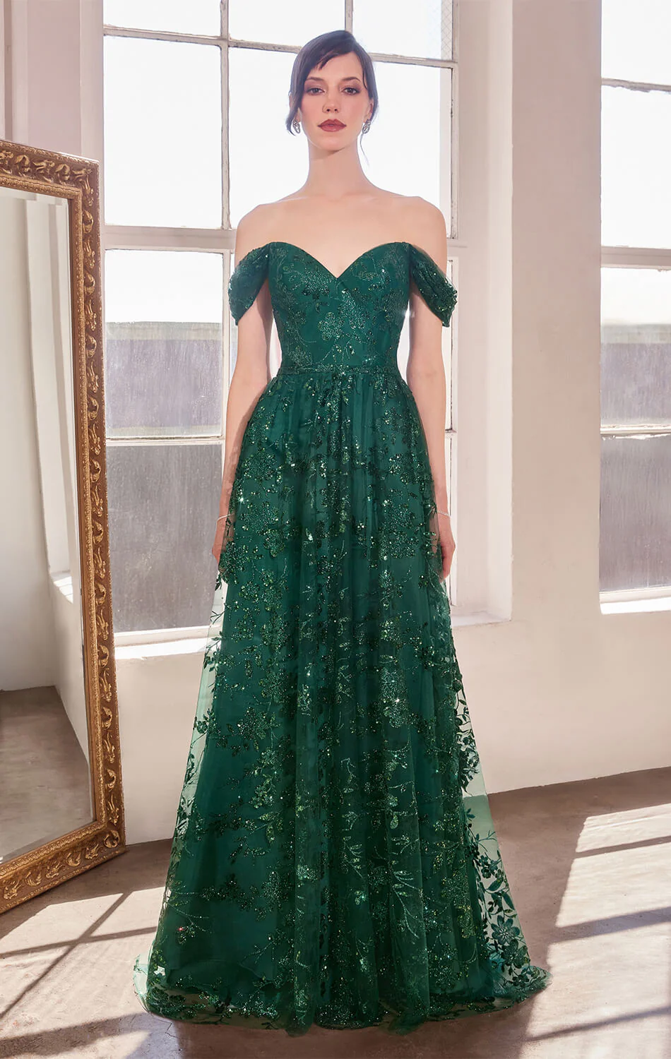 Veronica Gown - Glitter Print A-line Dress - Image 9