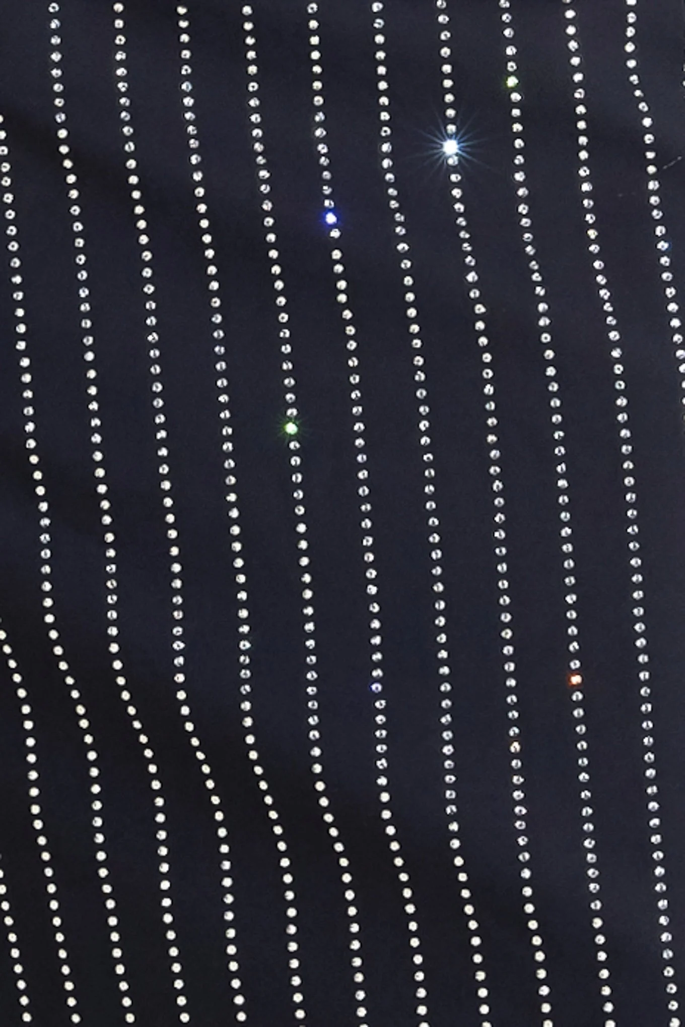 VERTICAL MICRO CRYSTAL NAVY MIDI DRESS - Image 7