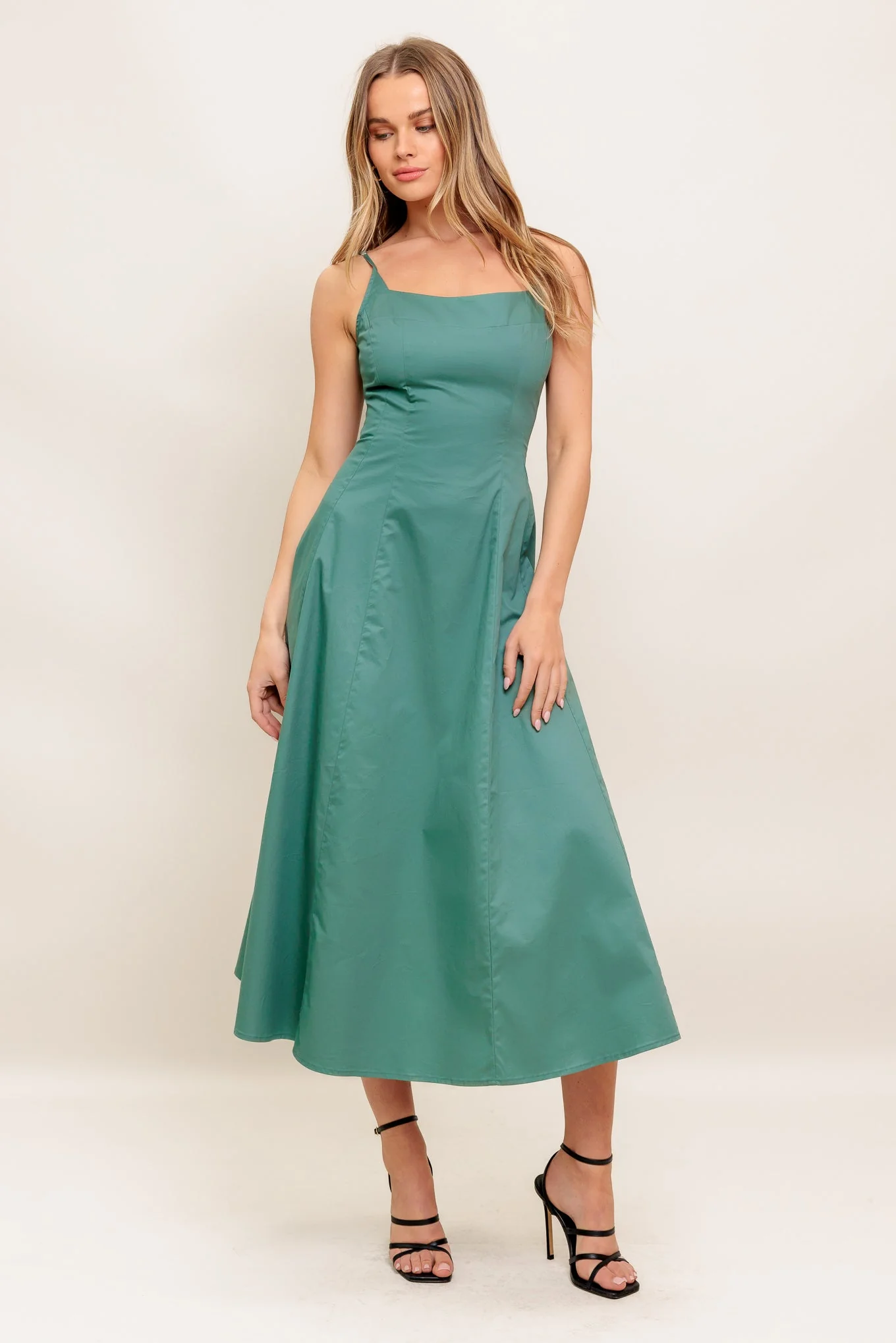 VIOLA VERDE ELEGANTE MIDI DRESS - Image 3