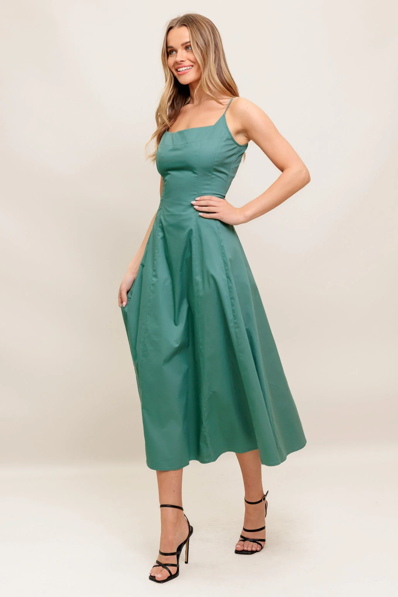VIOLA VERDE ELEGANTE MIDI DRESS - Image 5
