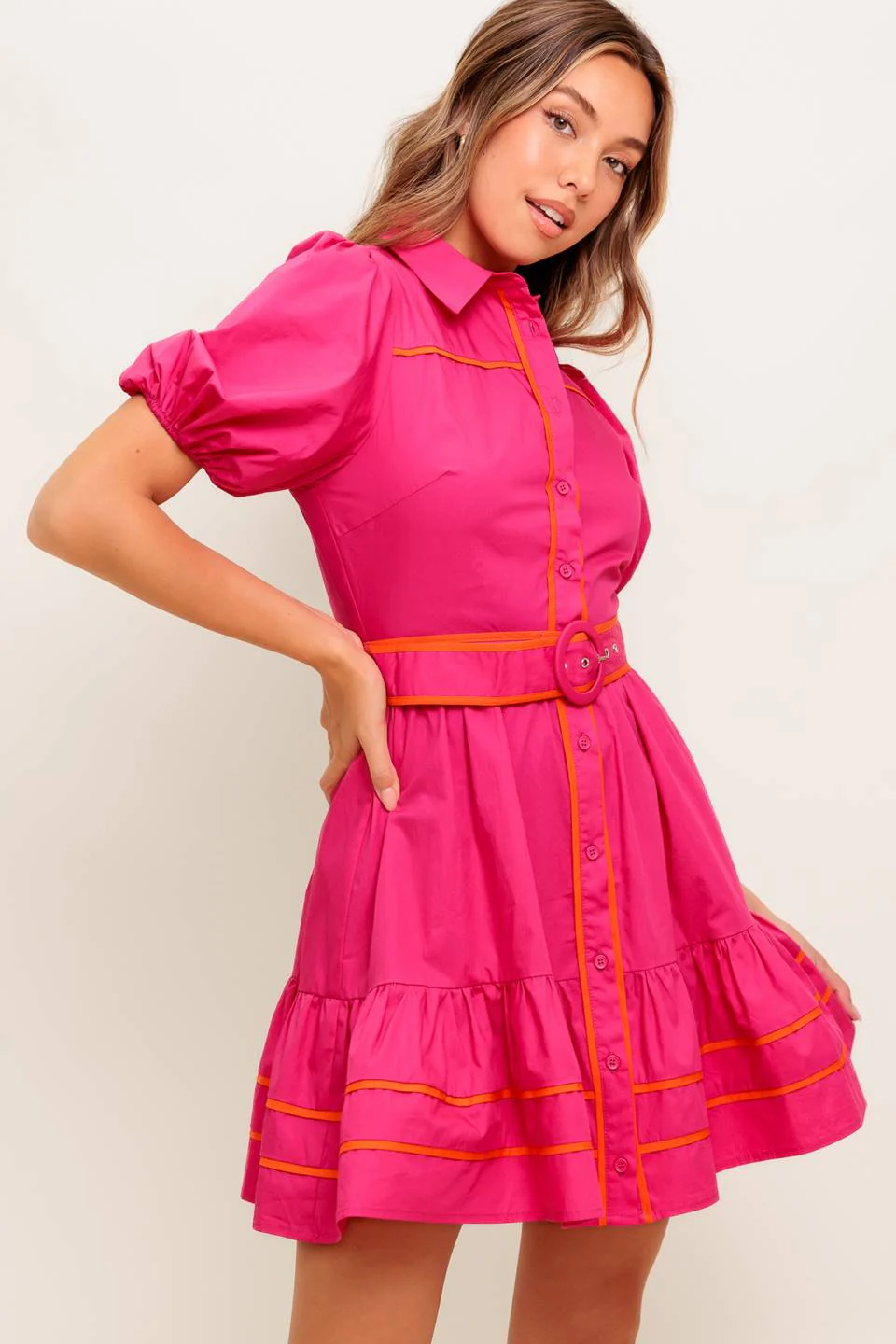 VIVA MINI DRESS - FUCHSIA - Image 5
