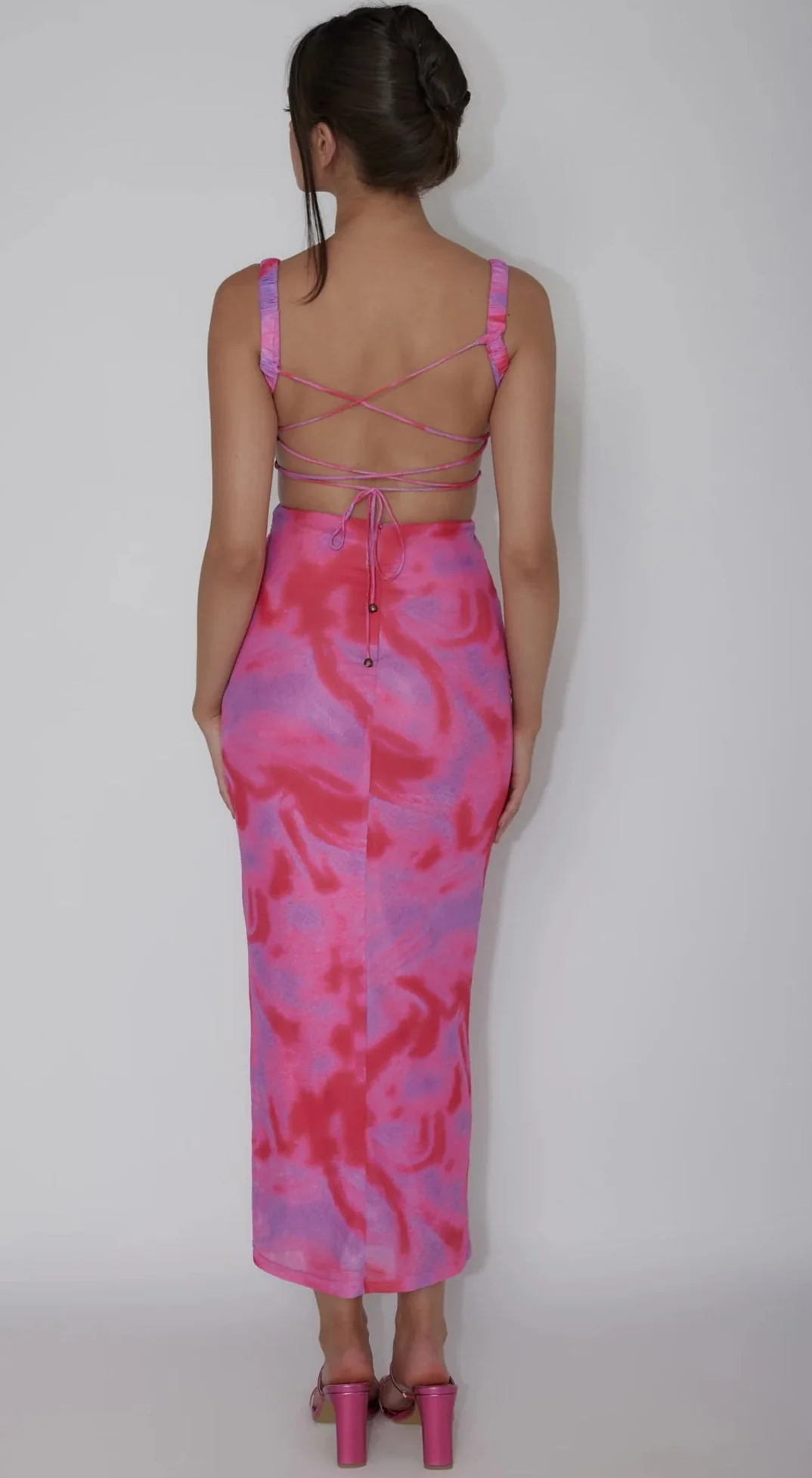 Size XS, Wanda Maxi Dress - Pink - FINAL SALE - Image 4