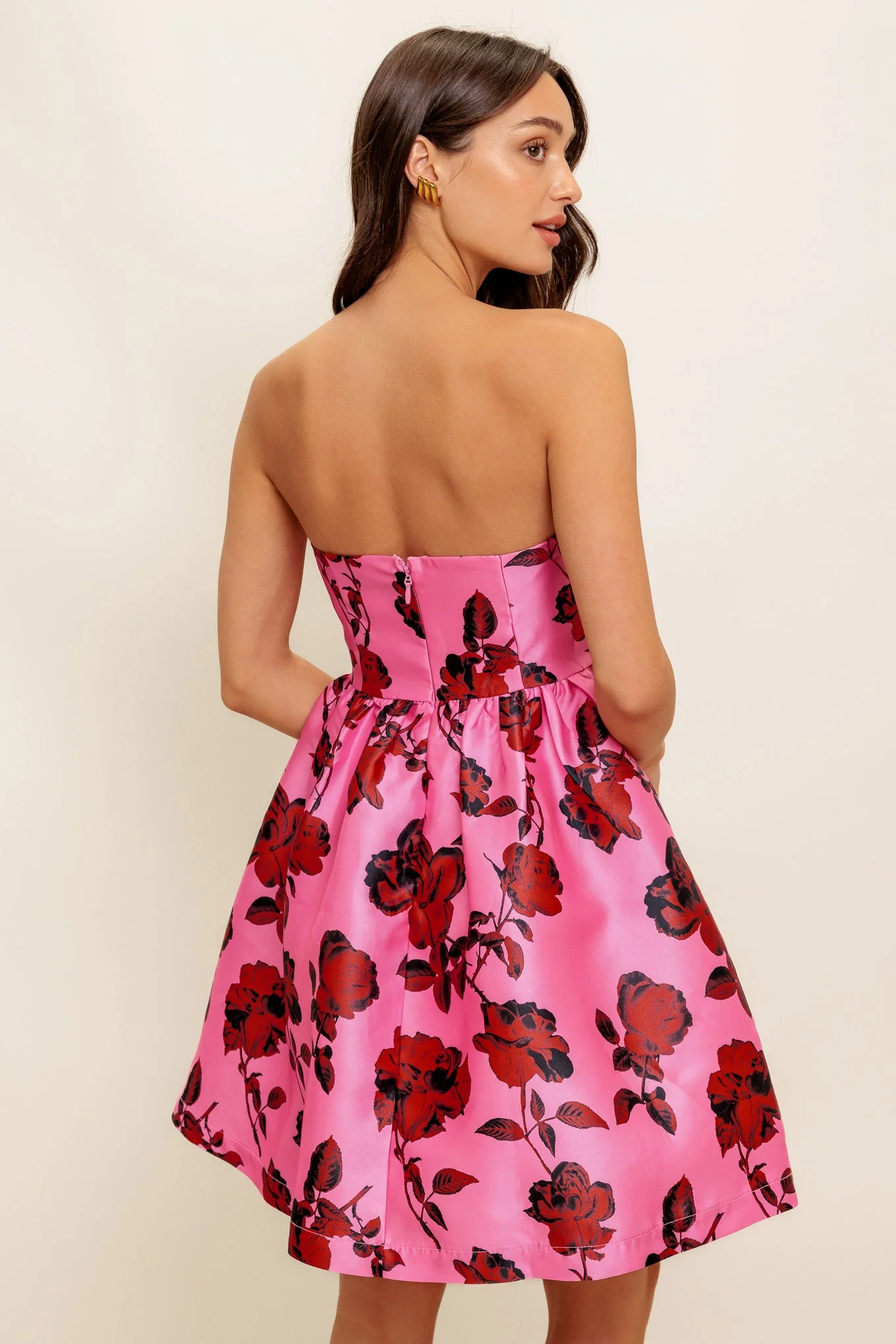 WAVERLY MINI DRESS - PINK FLORAL - Image 3