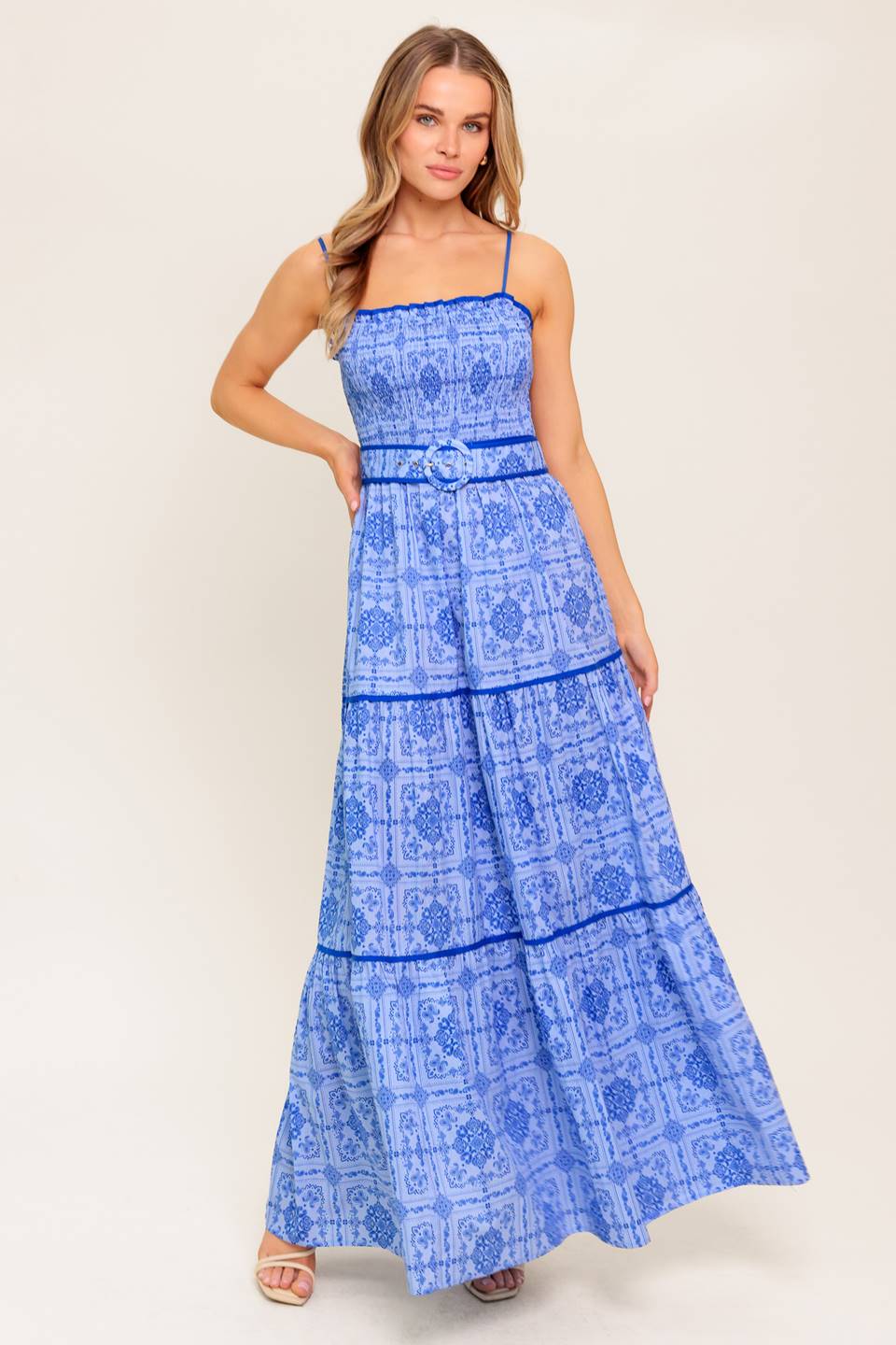 WESTON MAXI DRESS - BLUE - Image 4