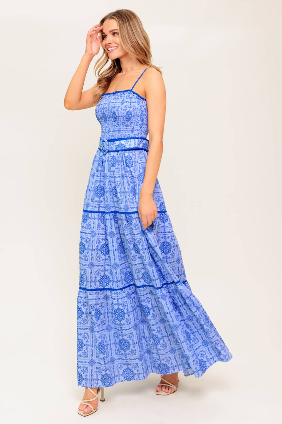 WESTON MAXI DRESS - BLUE - Image 6