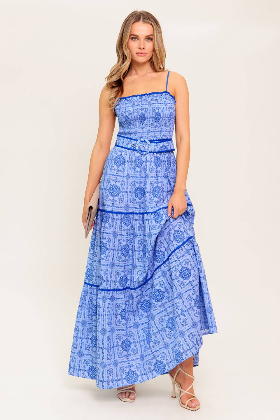WESTON MAXI DRESS - BLUE - Image 7