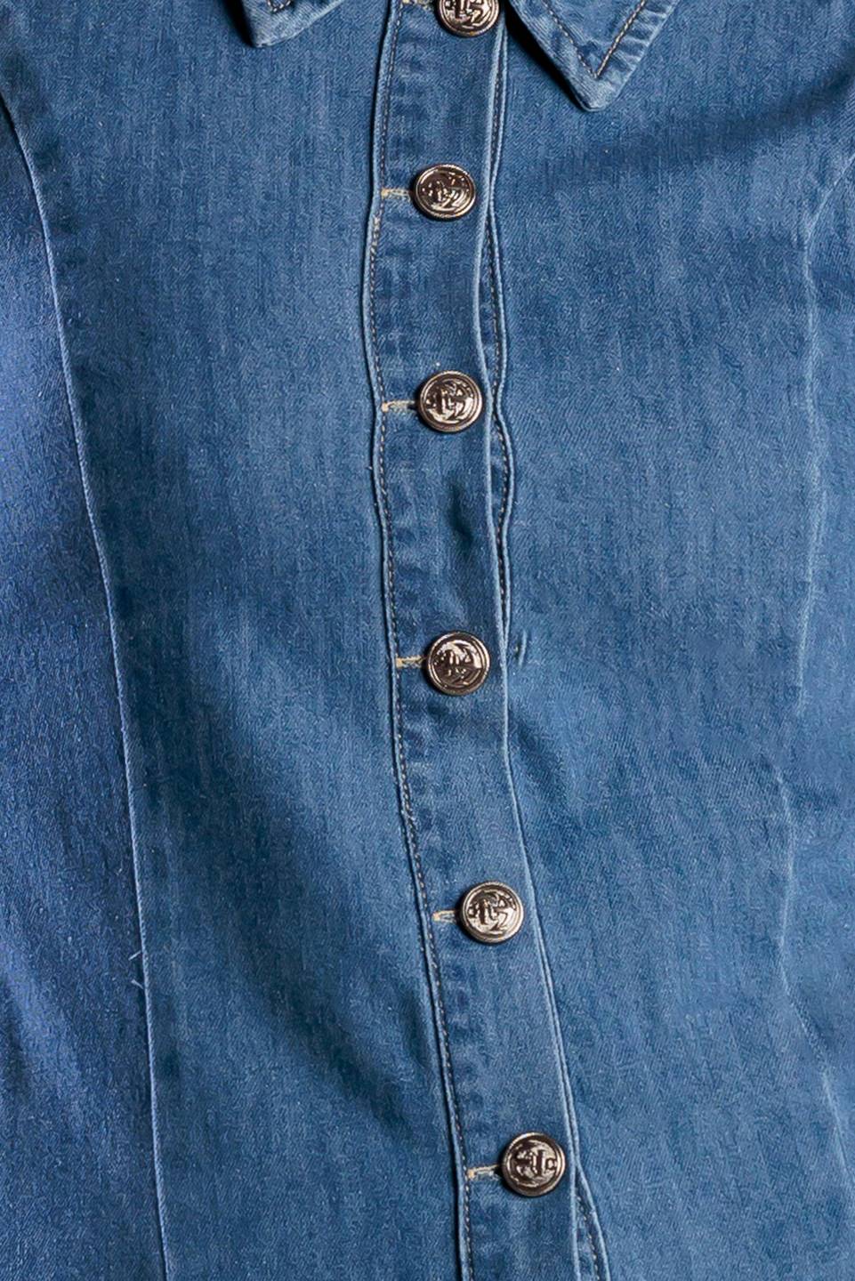 WHERE I WANT TO BE DENIM MINI DRESS - Image 8