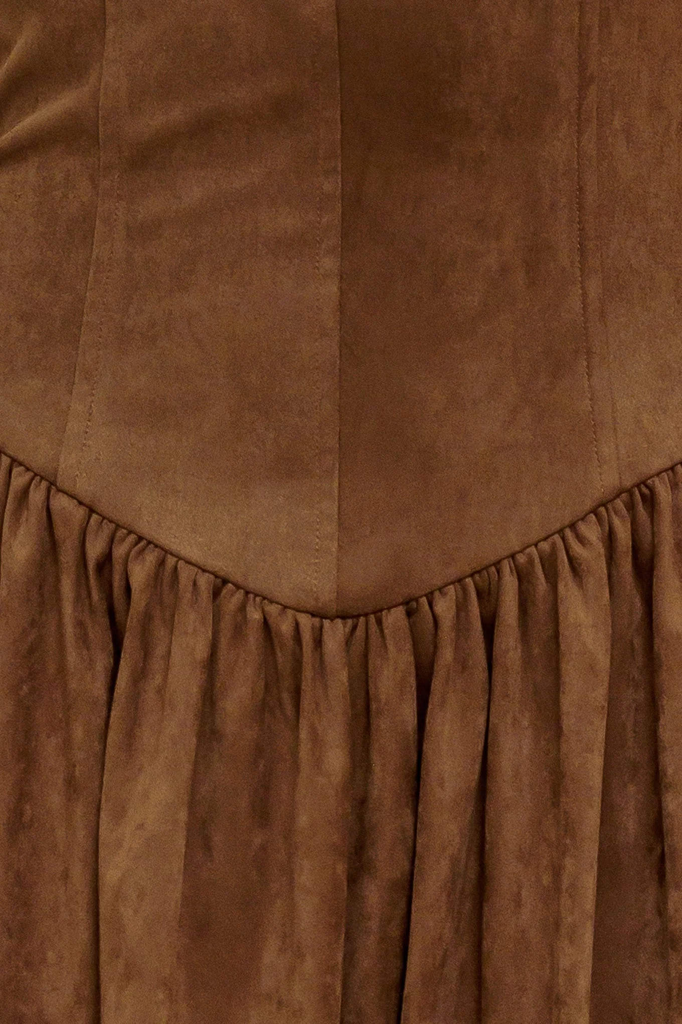 WILD ESPRESSO BROWN FAUX SUEDE MIDI DRESS - Image 8