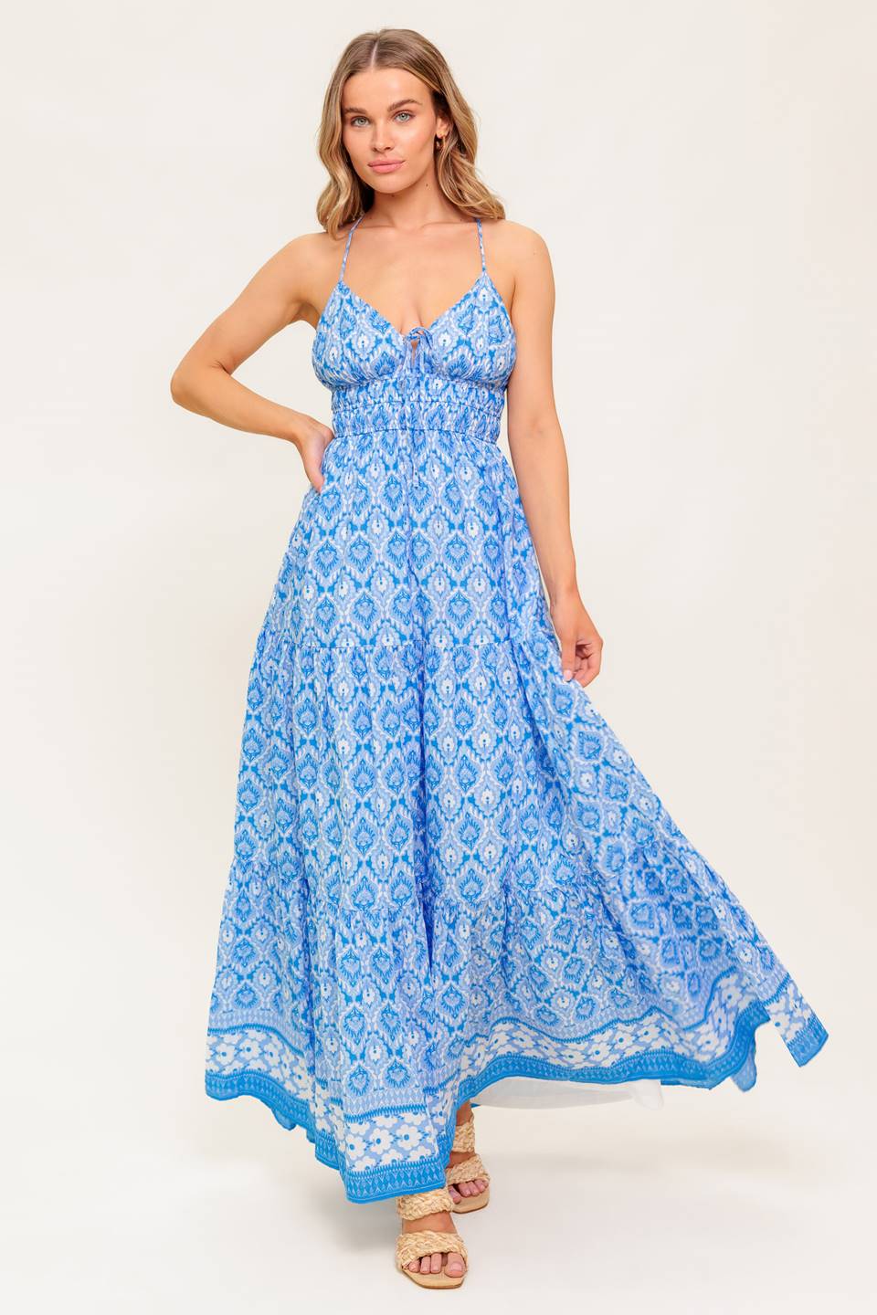 WILDFLOWER RHAPSODY MAXI DRESS - BLUE - Image 4