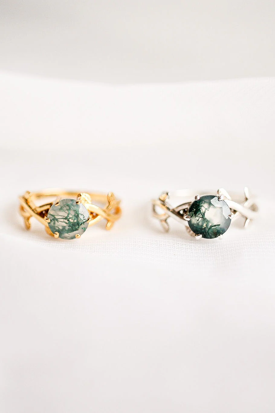 Willow Moss Agate Ring