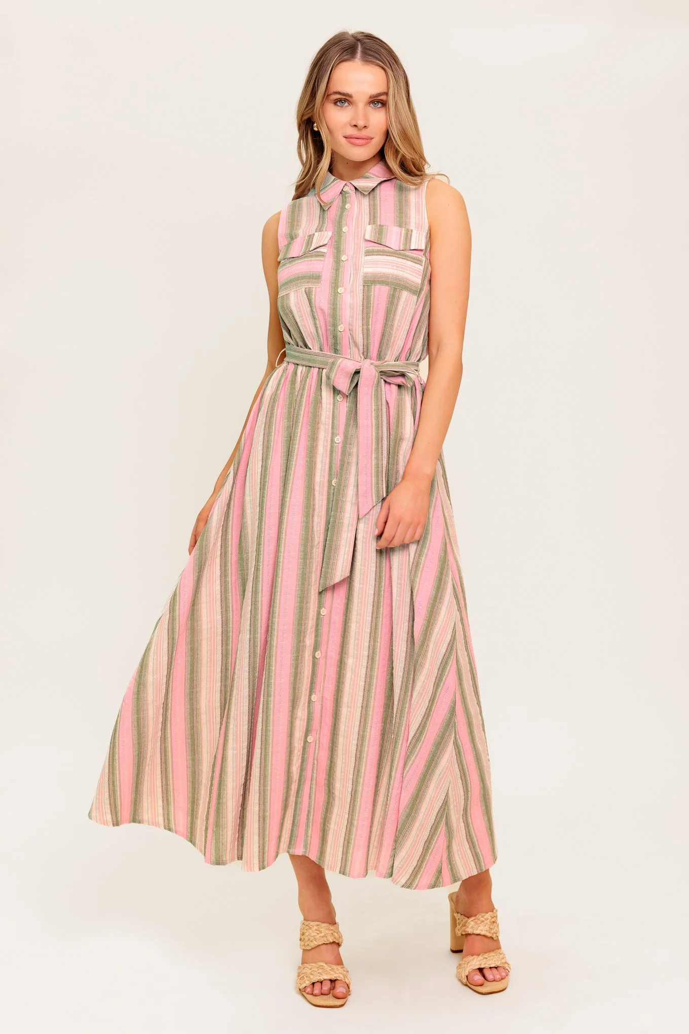 WINDSWEPT FIELDS MIDI DRESS - OLIVE - Image 6