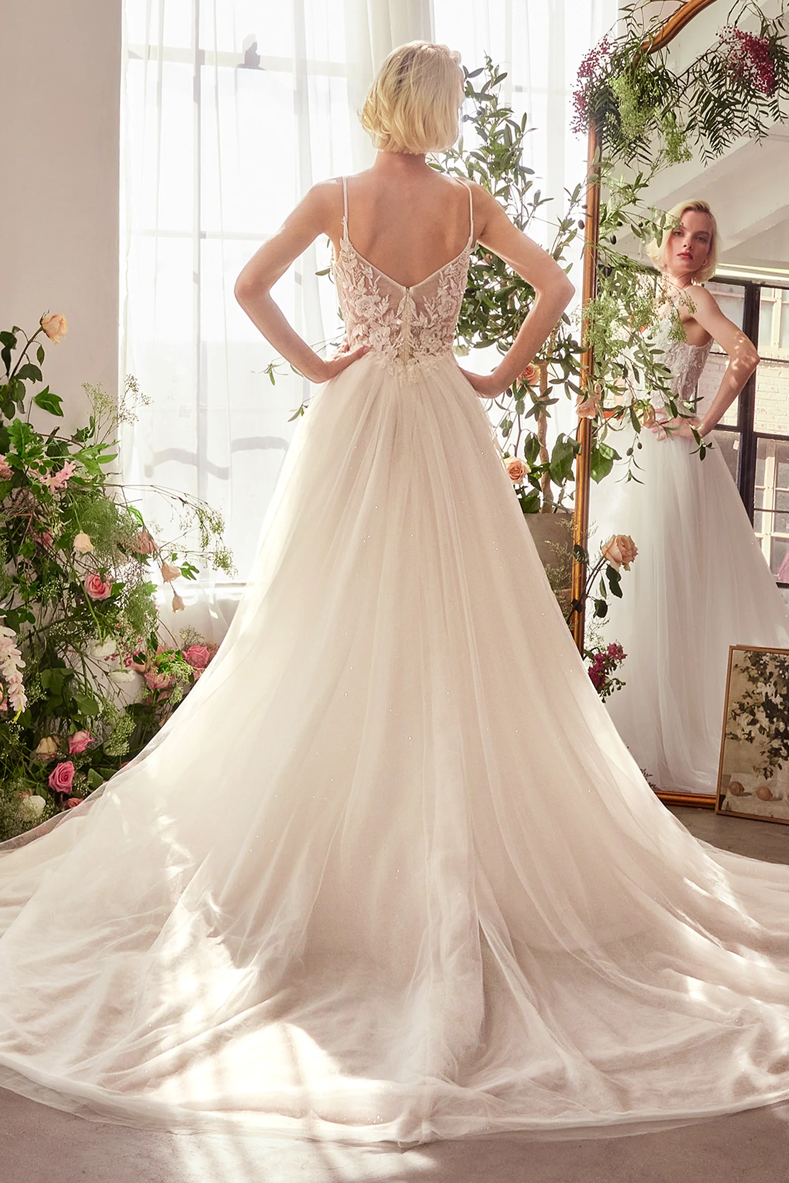 WL029 - Lace & Tulle Bridal Ball Gown - Andrea & Leo - Image 2
