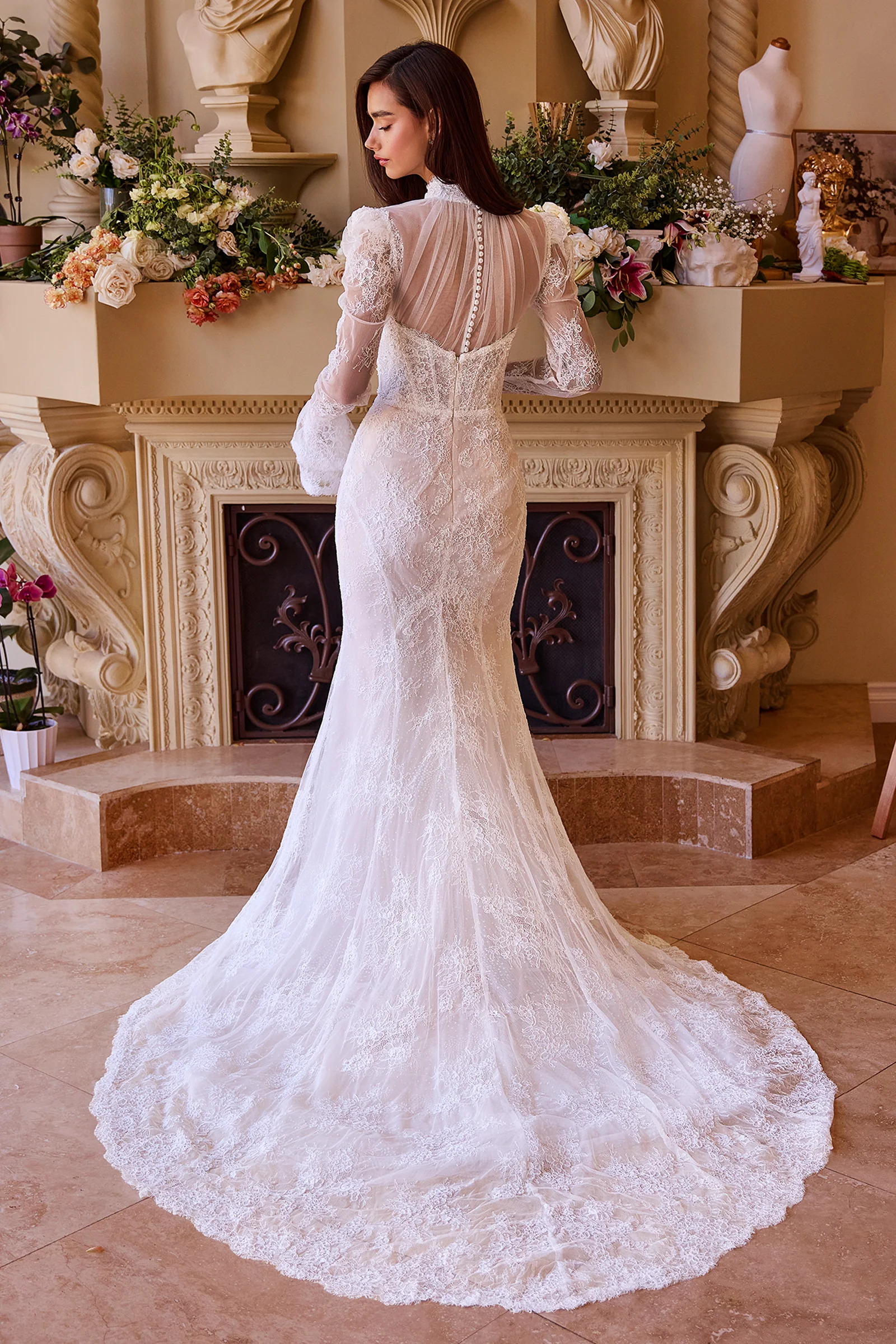 WL042 - Versitile Fitted Lace Bridal Gown - Andrea & Leo - Image 2