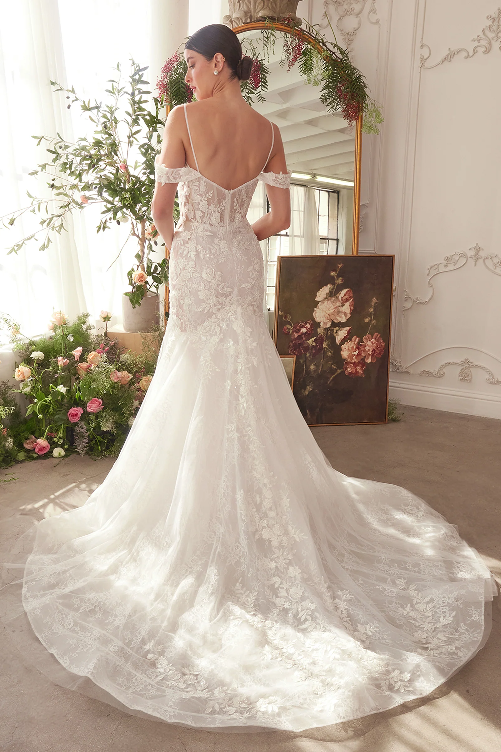 WL051 - Fitted Lace Mermaid Wedding Dress - Andrea & Leo - Image 5