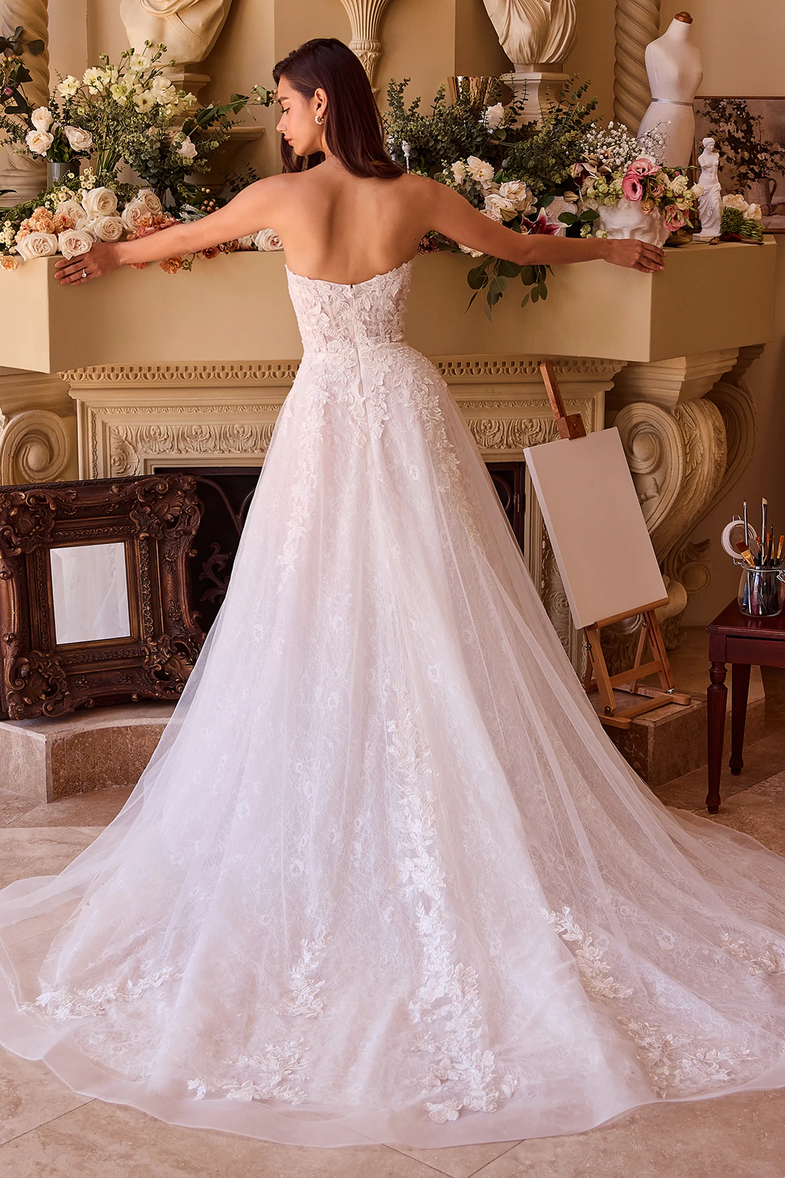 WL052 - Deep Sweetheart Strapless Bridal Ball Gown - Andrea & Leo - Image 2