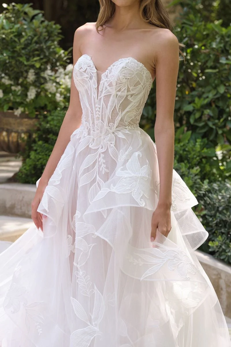 WL059 - Star Lily Floral Ball Gown - Andrea & Leo - Image 2