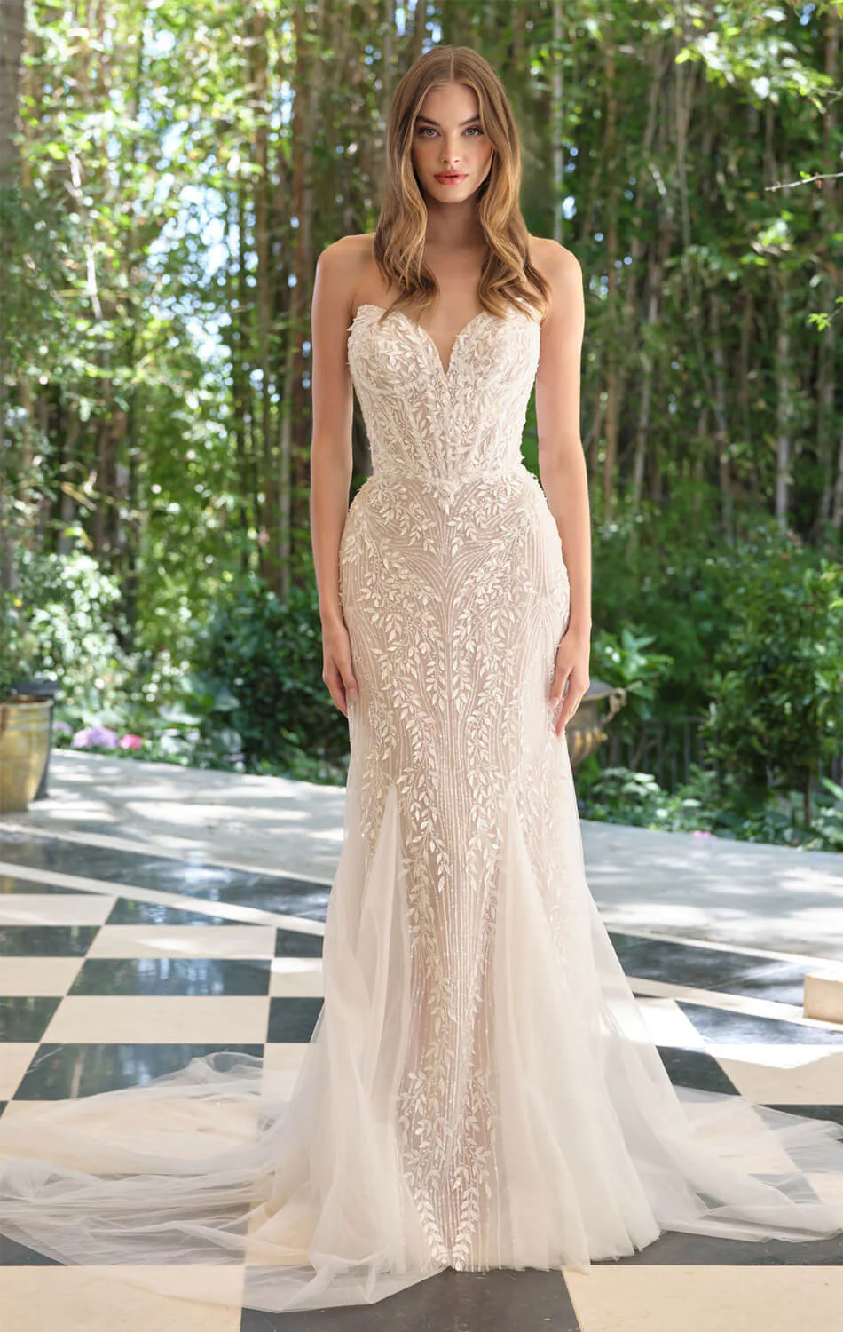 WL060 - Trailing Ivy Mermaid Gown - Andrea & Leo - Image 3