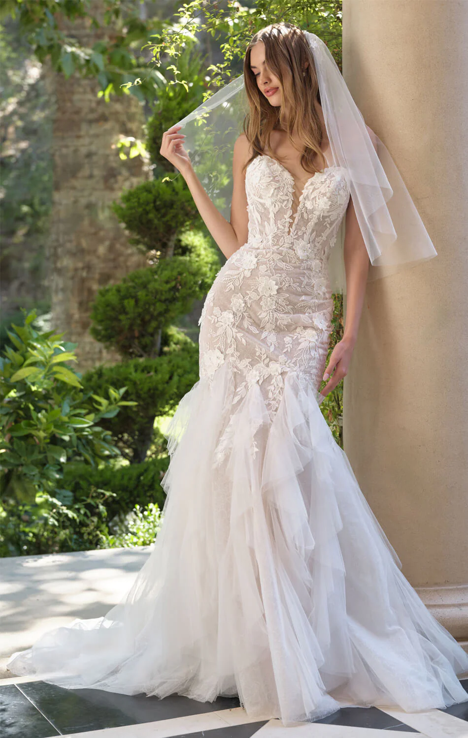 WL062 - Aphrodite Bloom Mermaid Gown - Andrea & Leo - Image 3