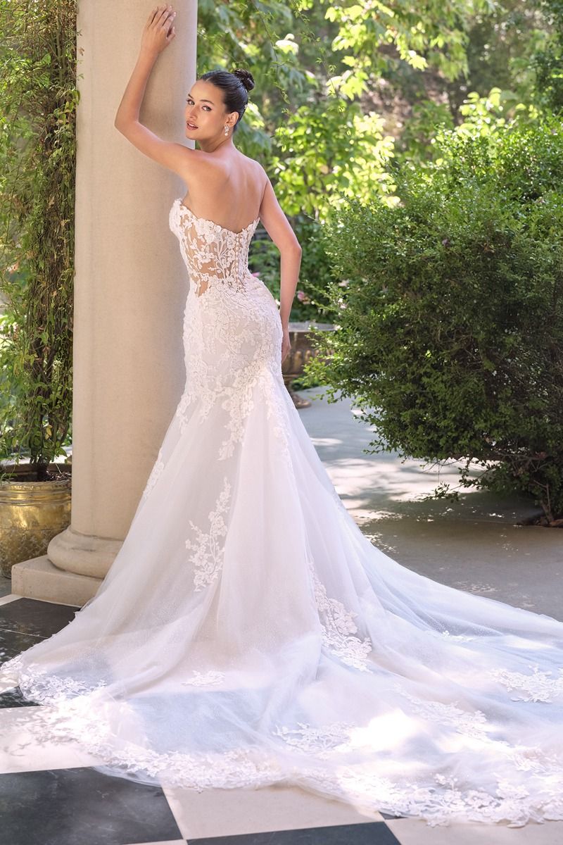 WL065 - Hera Lace Mermaid Gown With Removable Sleeves - Andrea & Leo - Image 2