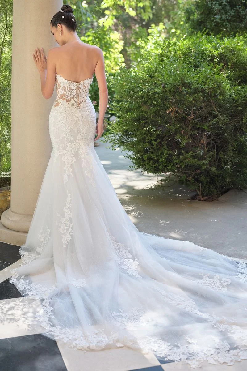 WL065 - Hera Lace Mermaid Gown With Removable Sleeves - Andrea & Leo - Image 3