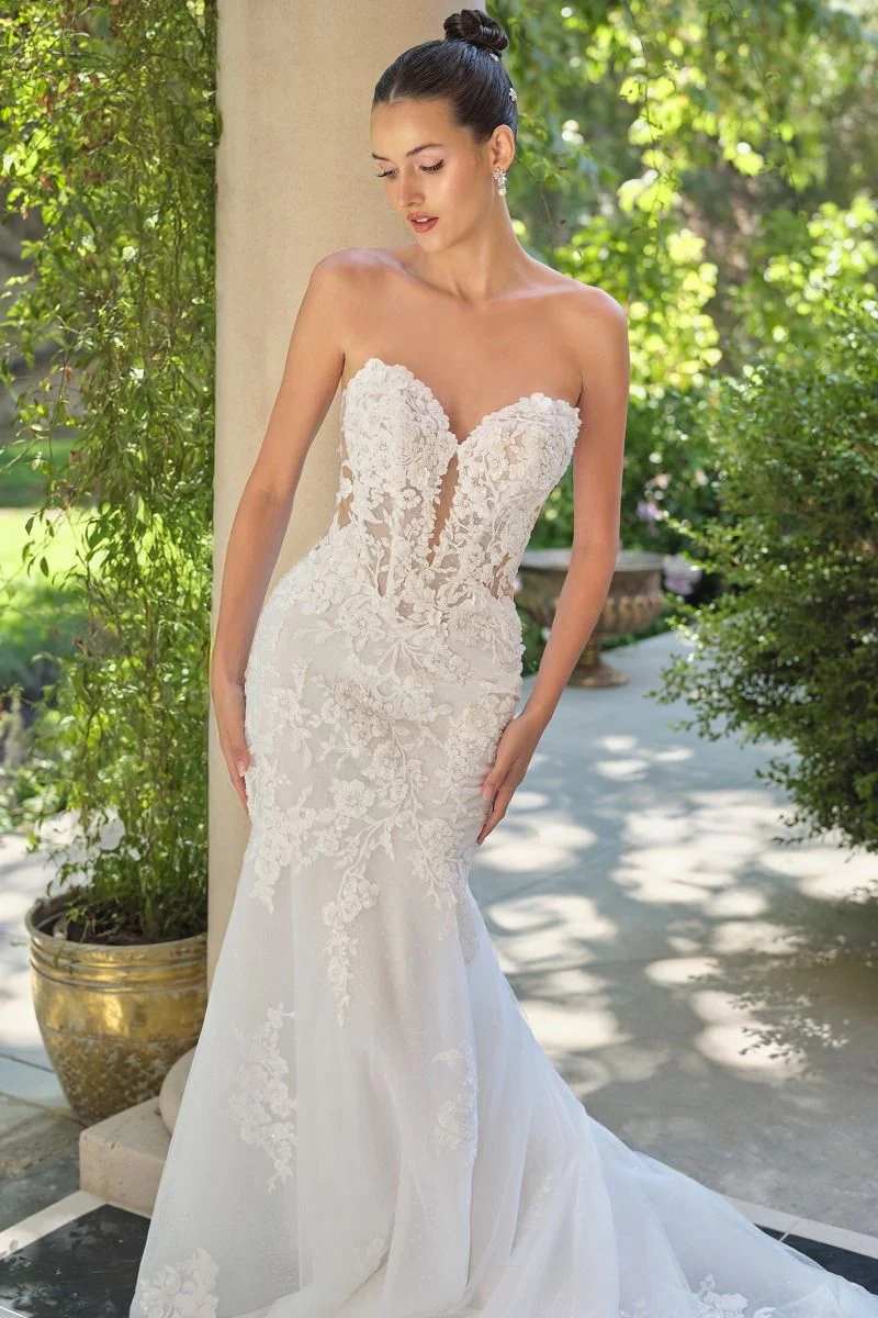 WL065 - Hera Lace Mermaid Gown With Removable Sleeves - Andrea & Leo - Image 4