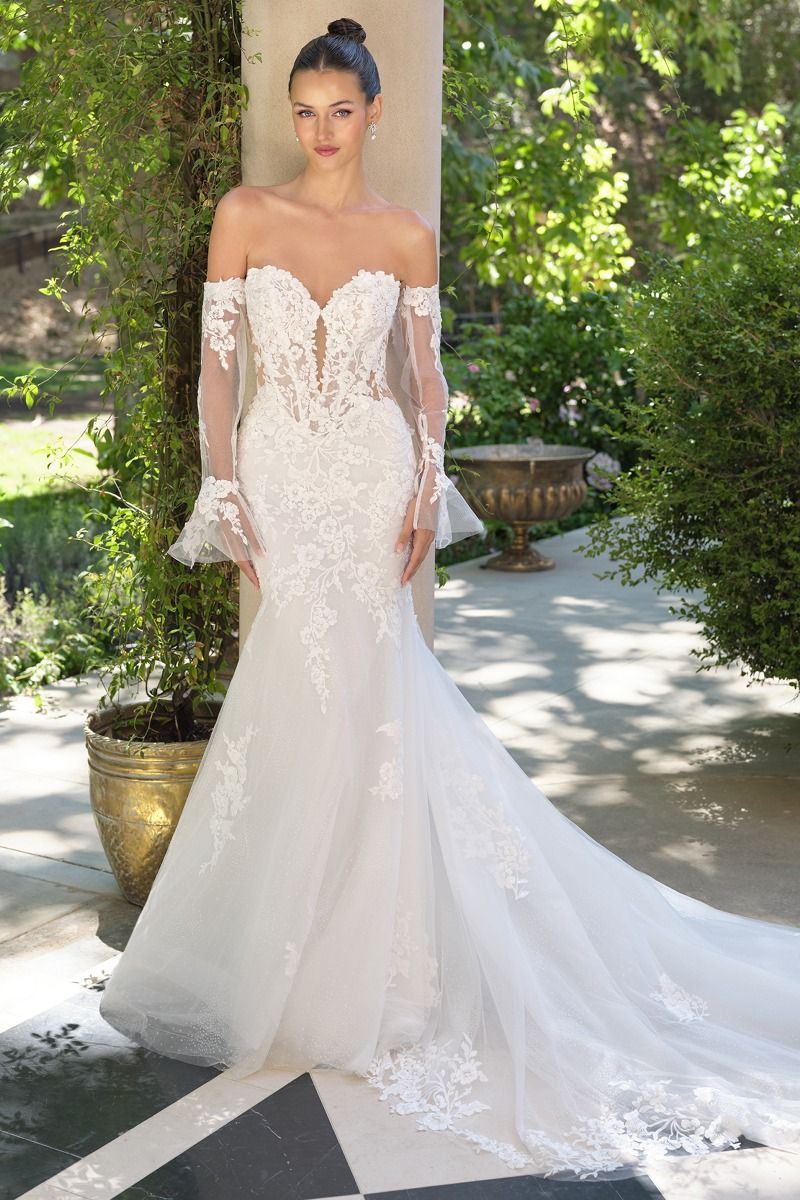 WL065 - Hera Lace Mermaid Gown With Removable Sleeves - Andrea & Leo - Image 5