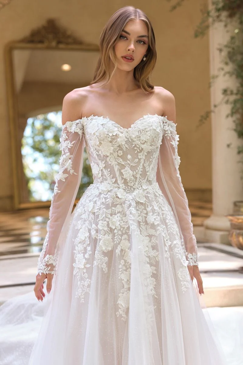 WL067 - Floral Victoria Ball Gown - Andrea & Leo - Image 3