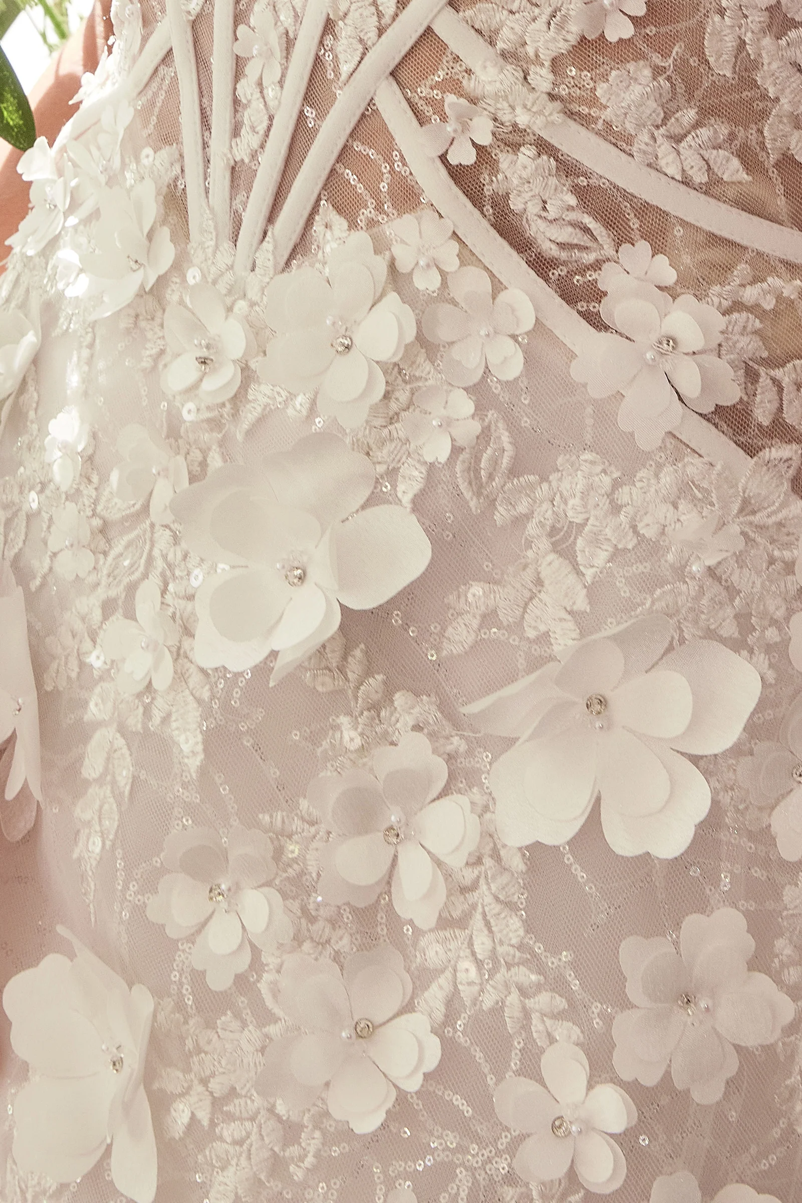 WL083 - DEEP SWEETHEART STRAPLESS MIDI SHORT BRIDAL DRESS - Andrea & Leo - Image 4