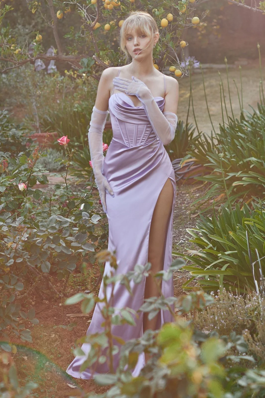 YVETTE GOWN - LUXE SATIN CORSET DRESS - Image 26